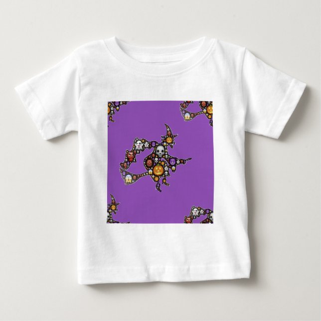 Camiseta De Bebé emoji de bruja (Anverso)