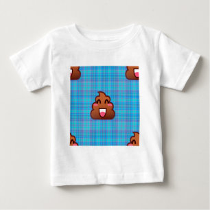 Camiseta De Bebé emoji de caca de plaid