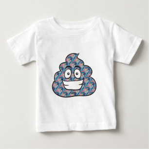 Camiseta De Bebé emoji de caca holográfica