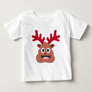 Camiseta De Bebé emoji de cacería de renos de Navidad