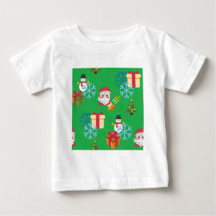 Camiseta De Bebé emoji de navidades verdes