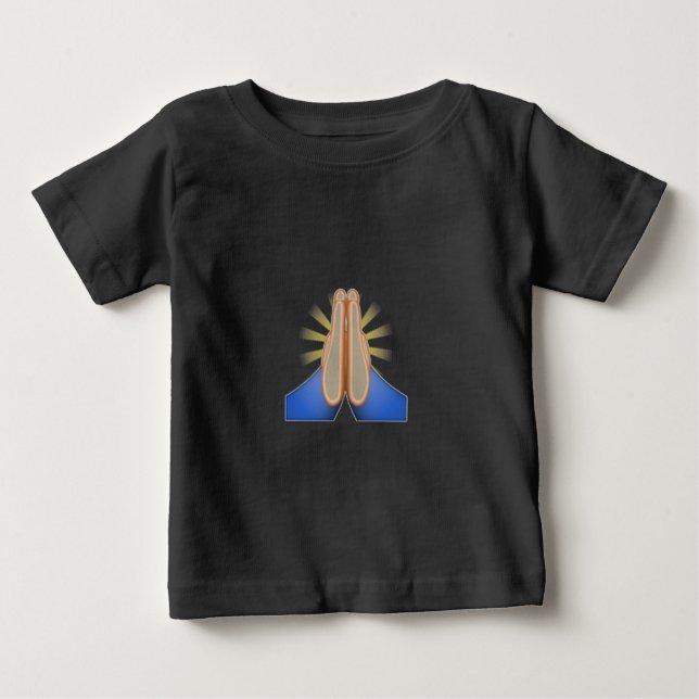 Camiseta De Bebé emoji de oración (Anverso)