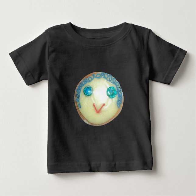 Camiseta De Bebé Emoji de pelo azul Arte Imprimir/Gráfico (Anverso)