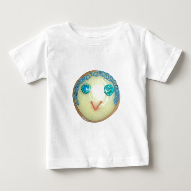 Camiseta De Bebé Emoji de pelo azul Arte Imprimir/Gráfico (Anverso)