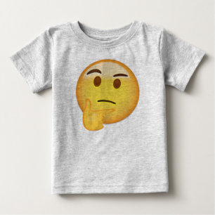 Camiseta De Bebé Emoji de pensamiento de la cara