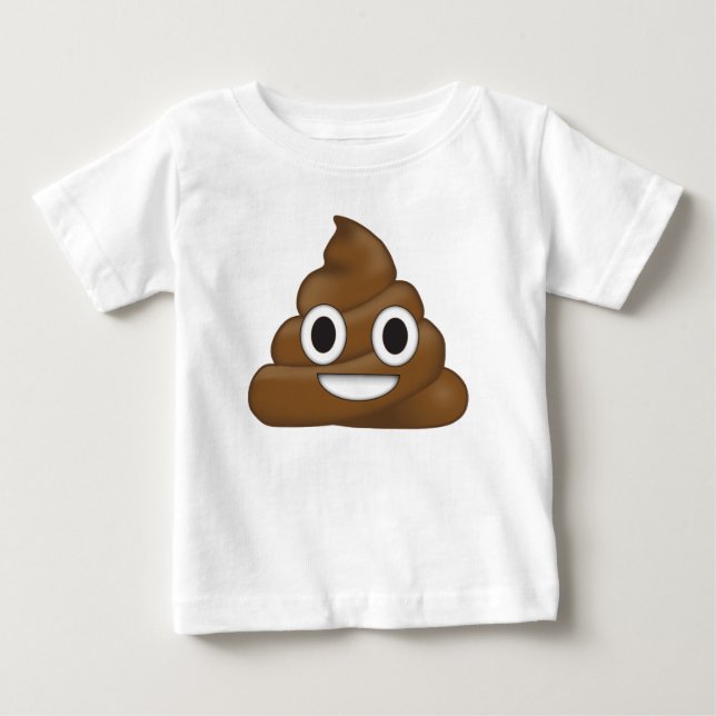 Camiseta De Bebé Emoji de poop (Anverso)