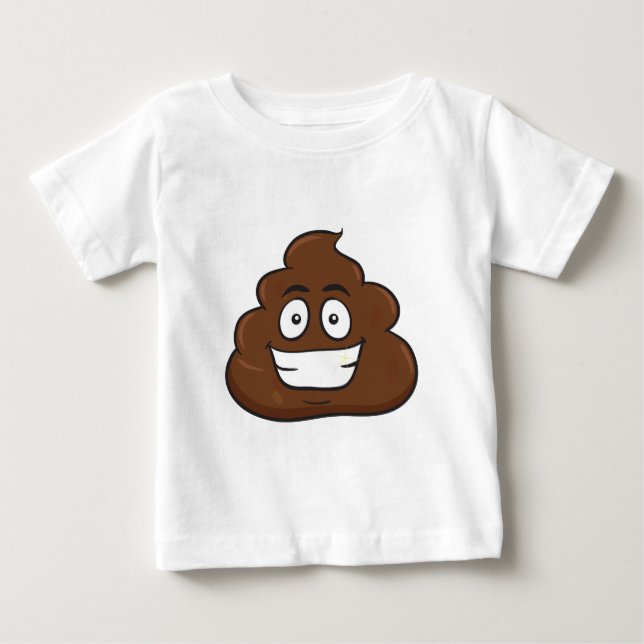 Camiseta De Bebé emoji de poop divertida (Anverso)