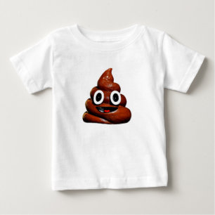 Camiseta De Bebé emoji de poop graciosa
