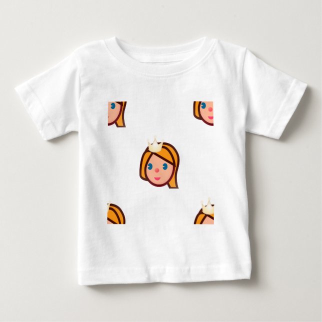 Camiseta De Bebé emoji de princesa (Anverso)