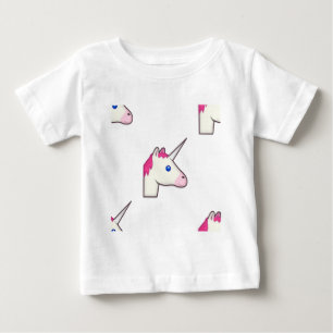 Camiseta De Bebé emoji de unicornio