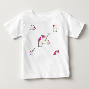 Camiseta De Bebé emoji de unicornio