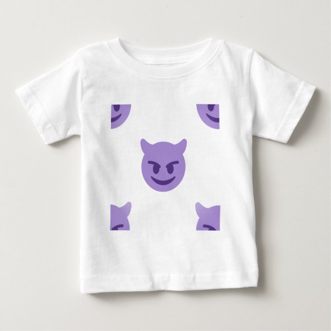 Camiseta De Bebé emoji del diablo (Anverso)