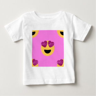 Camiseta De Bebé emoji del ojo del corazón