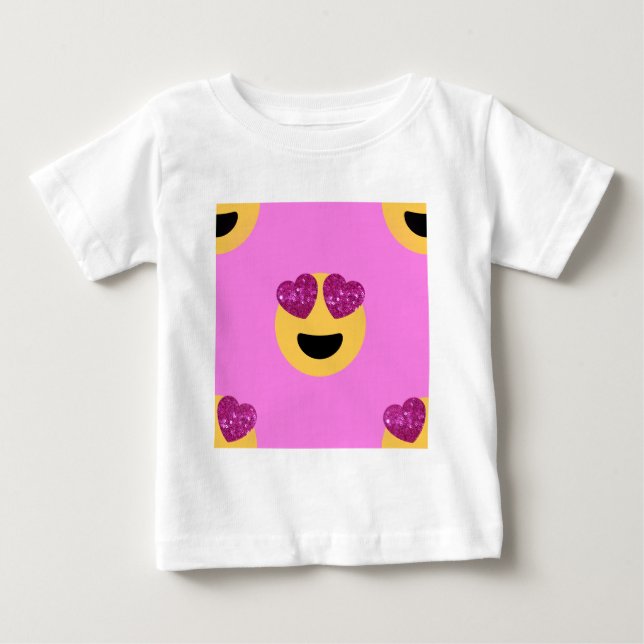 Camiseta De Bebé emoji del ojo del corazón (Anverso)