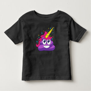 Camiseta De Bebé Emoji del unicornio de Poopy
