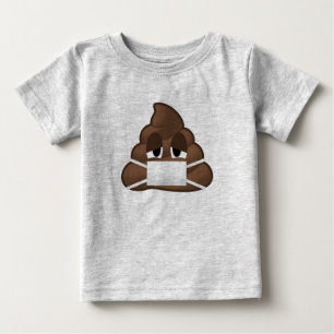 Camiseta De Bebé Emoji enferma del impulso de la máscara