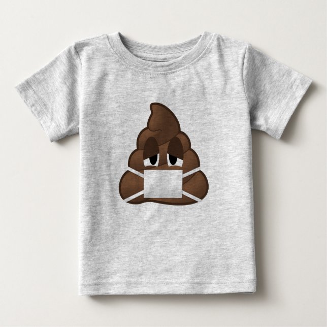 Camiseta De Bebé Emoji enferma del impulso de la máscara (Anverso)