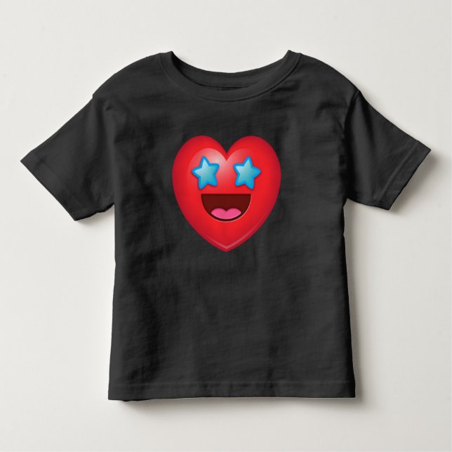 Camiseta De Bebé Emoji estrellada del corazón de los ojos (Anverso)