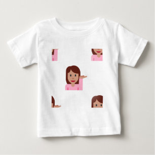 Camiseta De Bebé emoji femenina