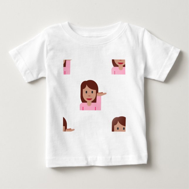 Camiseta De Bebé emoji femenina (Anverso)