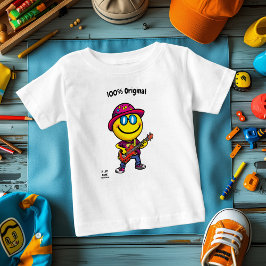 Camiseta De Bebé Emoji guitarista de Guay - cuerpo completo diverti