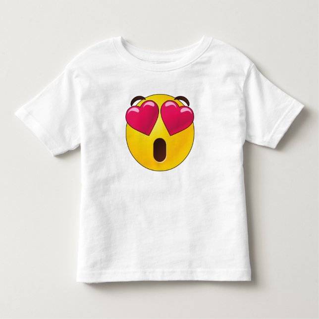 Camiseta De Bebé Emoji Heart Eyes Valentines (Anverso)