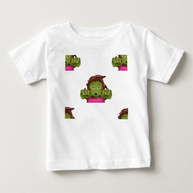 Camiseta De Bebé emoji mujer zombie (Anverso)