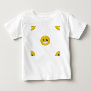 Camiseta De Bebé emoji ocular de dinero