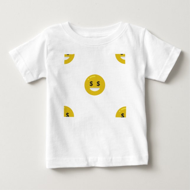 Camiseta De Bebé emoji ocular de dinero (Anverso)