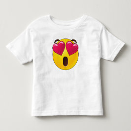 Camiseta De Bebé Emoji Ojos de Corazón San Valentín