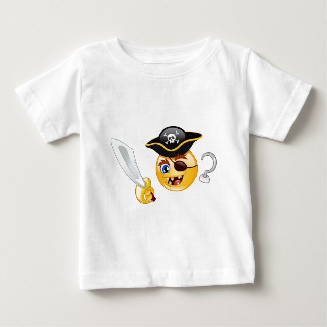 Camiseta De Bebé emoji pirata (Anverso)