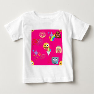 Camiseta De Bebé emoji rosa caliente