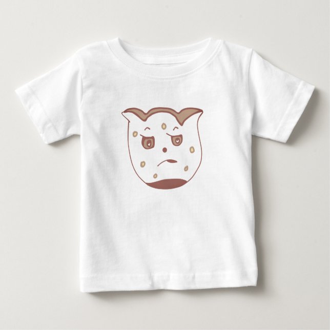 Camiseta de bebé Emoji triste (Anverso)