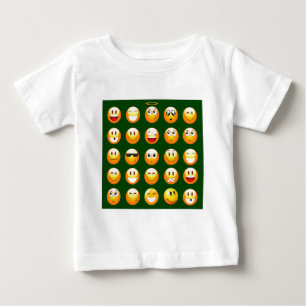 Camiseta De Bebé emoji verde oscuro