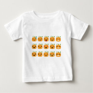 Camiseta De Bebé emojis de calabaza de halloween