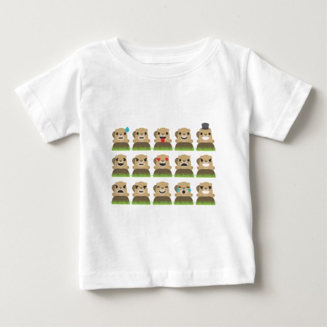 Camiseta De Bebé emojis de manada (Anverso)