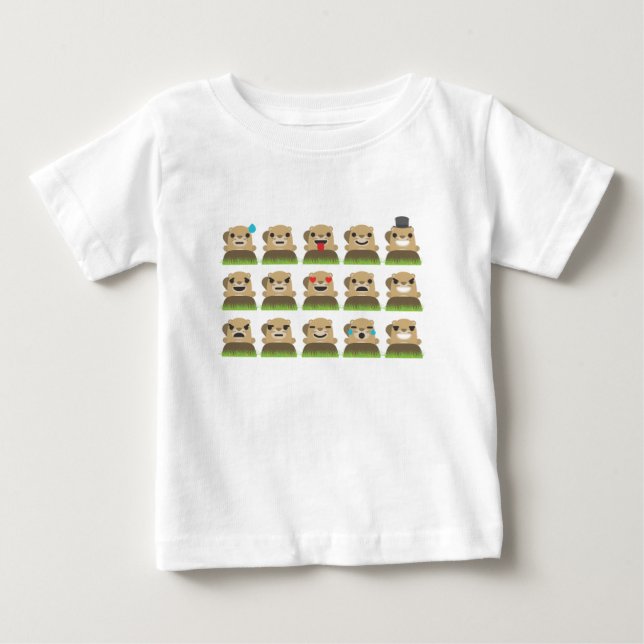 Camiseta De Bebé emojis de manada (Anverso)