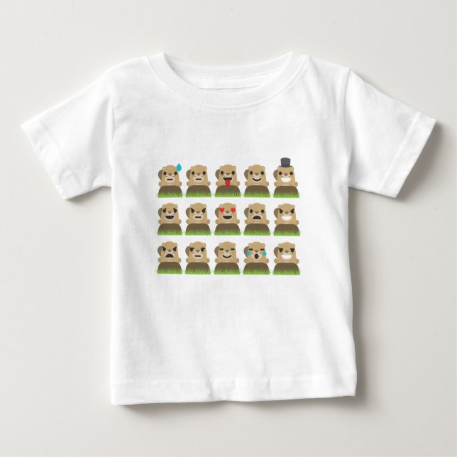 Camiseta De Bebé emojis de manada (Anverso)