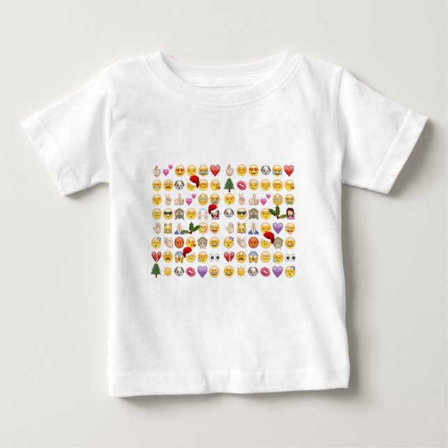 Camiseta De Bebé emojis navidades (Anverso)
