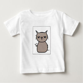 Camiseta De Bebé "Emoticon Burp, Personalizado de gatos marrones de