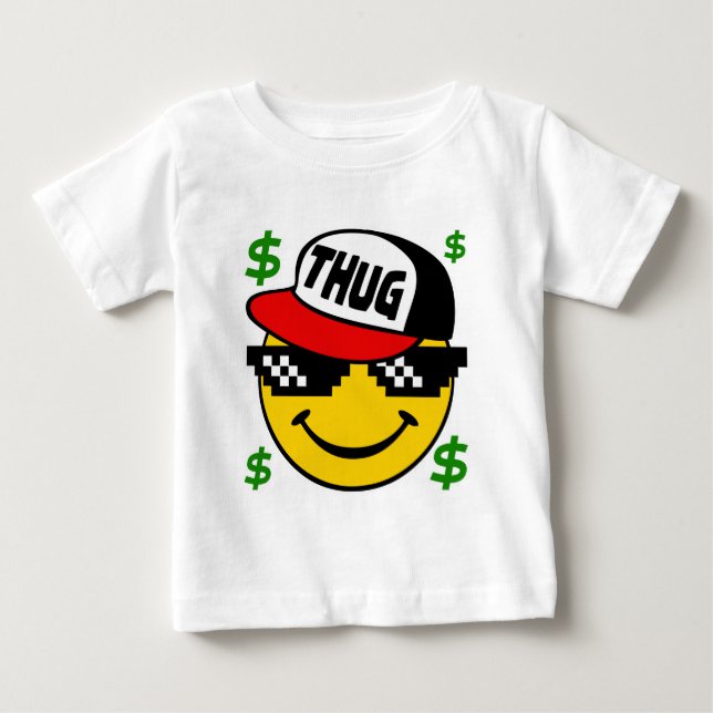 Camiseta De Bebé Emoticon del gamberro (Anverso)