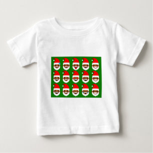 Camiseta De Bebé emoticonos de la emoji de santa africana