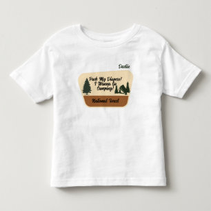 Camiseta De Bebé "¡Empaca mis pañales! ¡Quiero ir de camping!" Pers