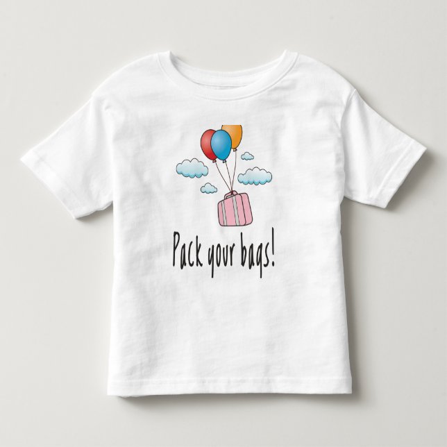 Camiseta De Bebé Empaqueta tus maletas y vamos de vacaciones (Anverso)