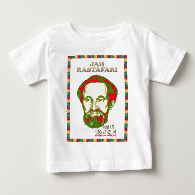 Camiseta De Bebé Emperador del guerrero de Jah Rastafari Haile (Anverso)