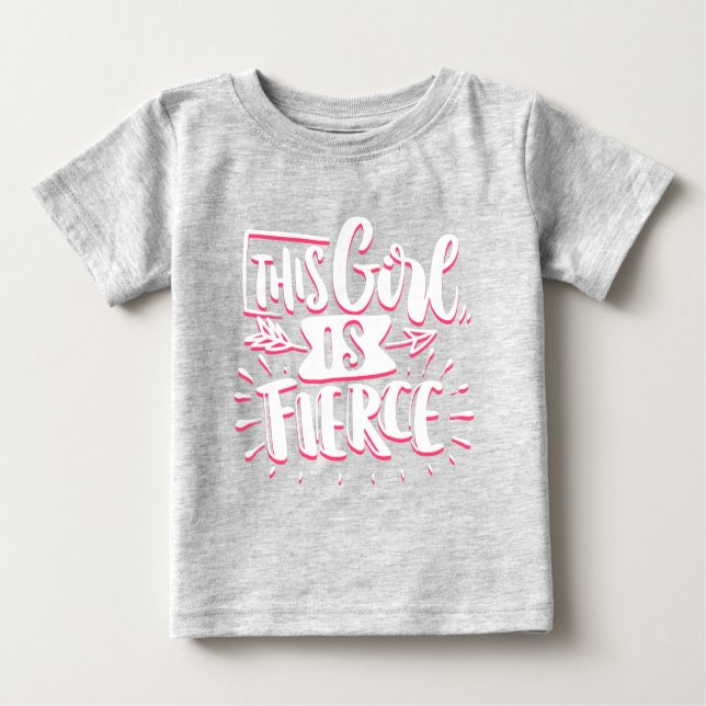 Camiseta De Bebé Empoderamiento de Niñas Esta Niña Es Feroz (Anverso)