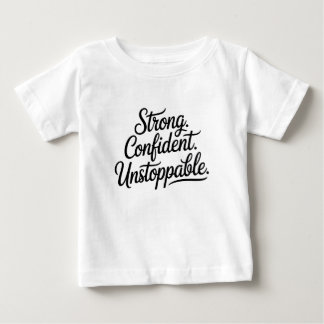Camiseta De Bebé Empoderamiento Femenino Fuerte y Confiado e Impara