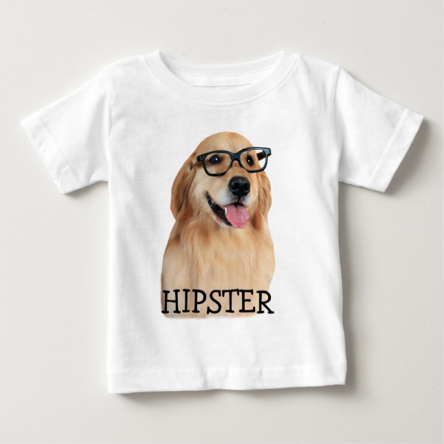 Camiseta De Bebé Empollón del inconformista del golden retriever (Anverso)