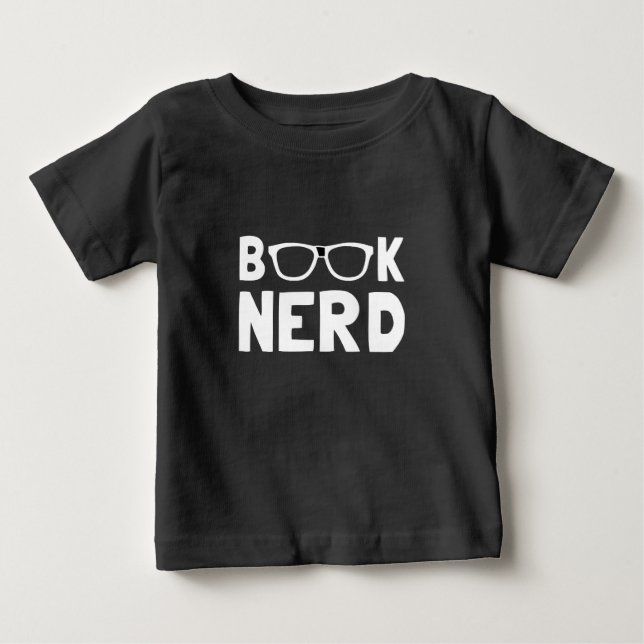 Camiseta De Bebé Empollón del libro (Anverso)