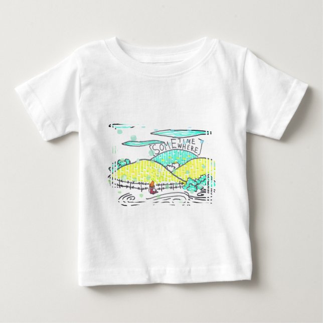 Camiseta De Bebé En algún lugar / personalizado de algún tiempo sob (Anverso)